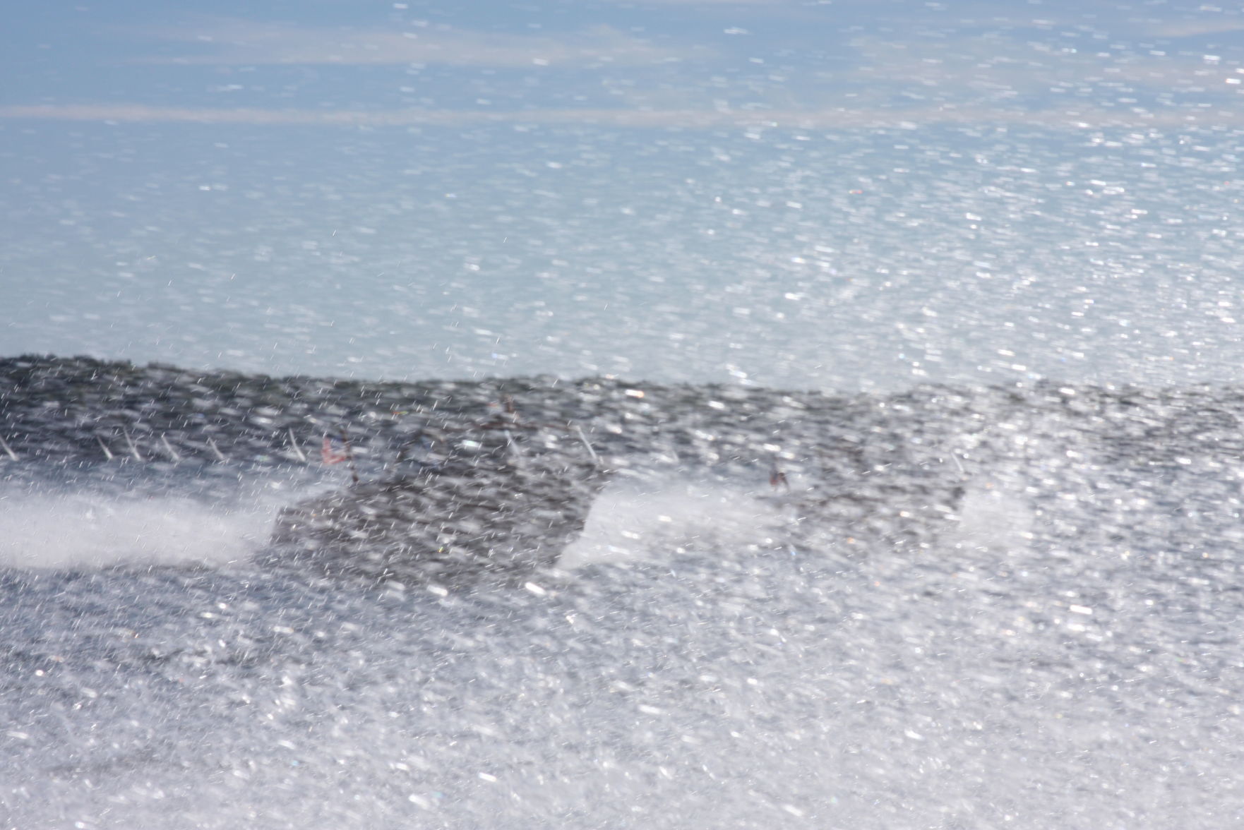 Lots of spray